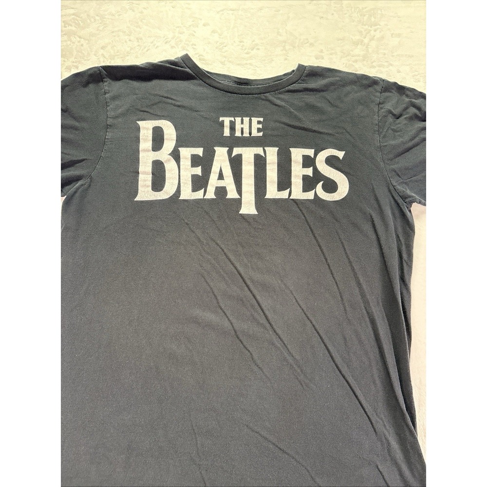 The Beatles T-Shirt Mens Size XL Black Cotton Graphic Band Tee Apple Corps 2015